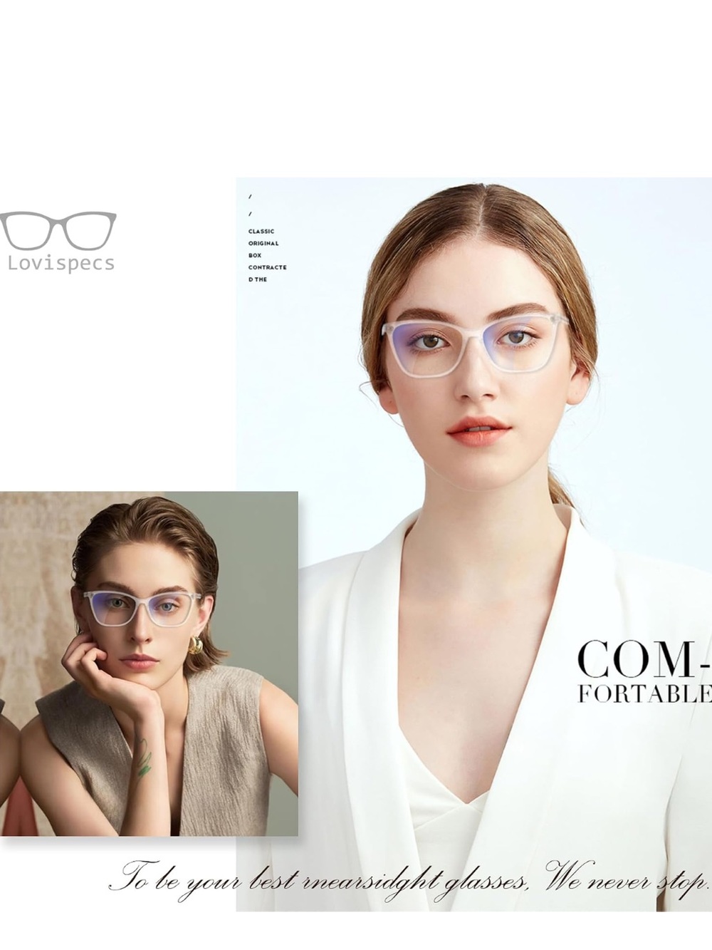Women’s Translucent Lavender Cat-Eye .75 Reader Glasses